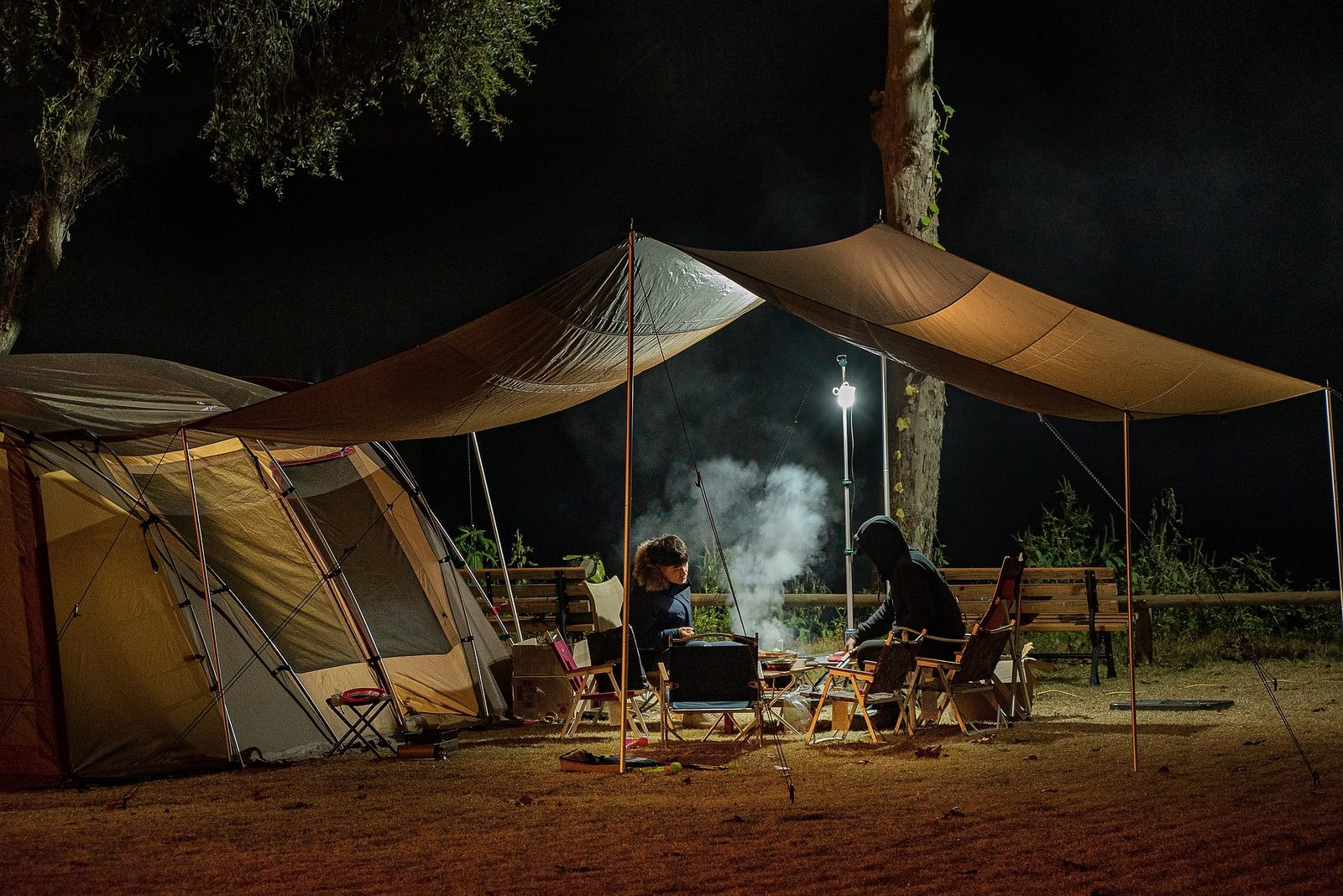 People working together around a table.